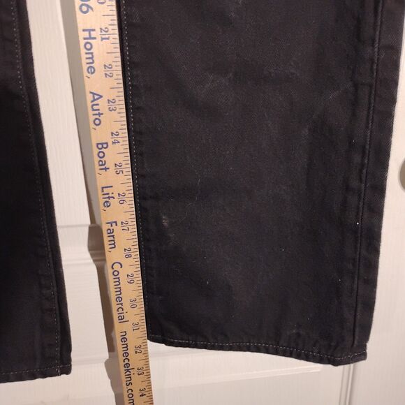 Levi's 501 jeans mens 33x34 black denim button fly straight leg original fit - Picture 7 of 12